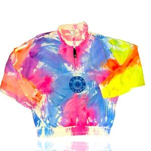 Ocean Pacific Vintage 80’s NEON 3/4 Zip Windbreaker: Juniors Large: OP official